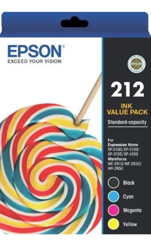 212 Epson Standard Capacity Ink Cartridge Value Pack