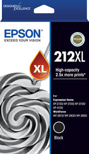 212XL Epson High Capacity Black Ink Cartridge