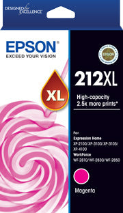 212XL Epson High Capacity Magenta Ink Cartridge