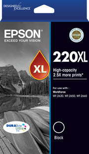 Genuine 220XL Epson High Capacity Black Ink Cartridge