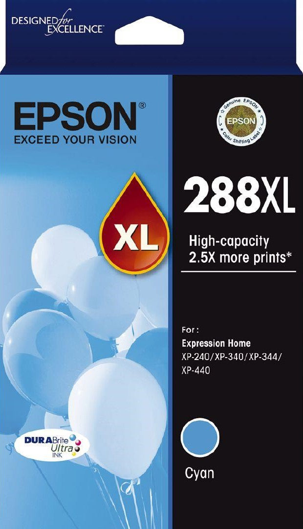288XL Epson High Capacity Cyan Ink Cartridge