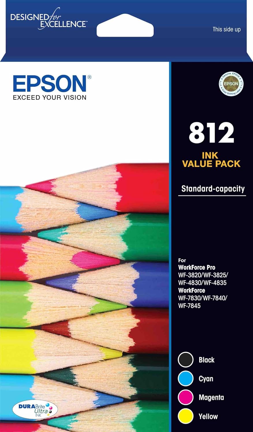 812 Epson Std Capacity Ink Cartridge Value Pack