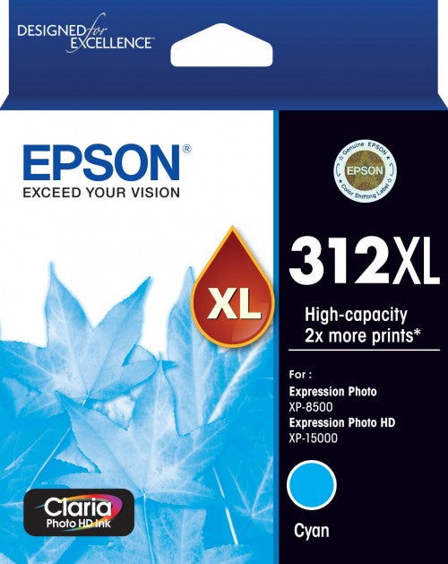 Epson 312XL High Capacity Cyan Ink Cartridge