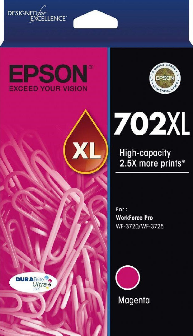 Epson 702XL High Capacity Magenta Ink Cartridge