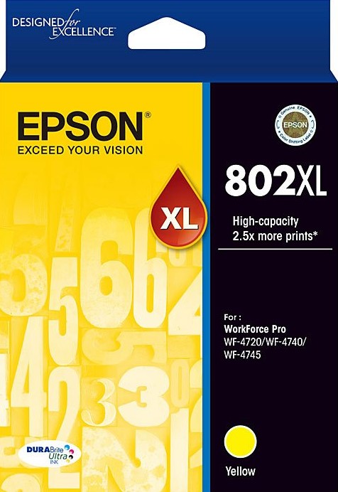 Epson 802XL High Capacity Yellow Ink Cartridge