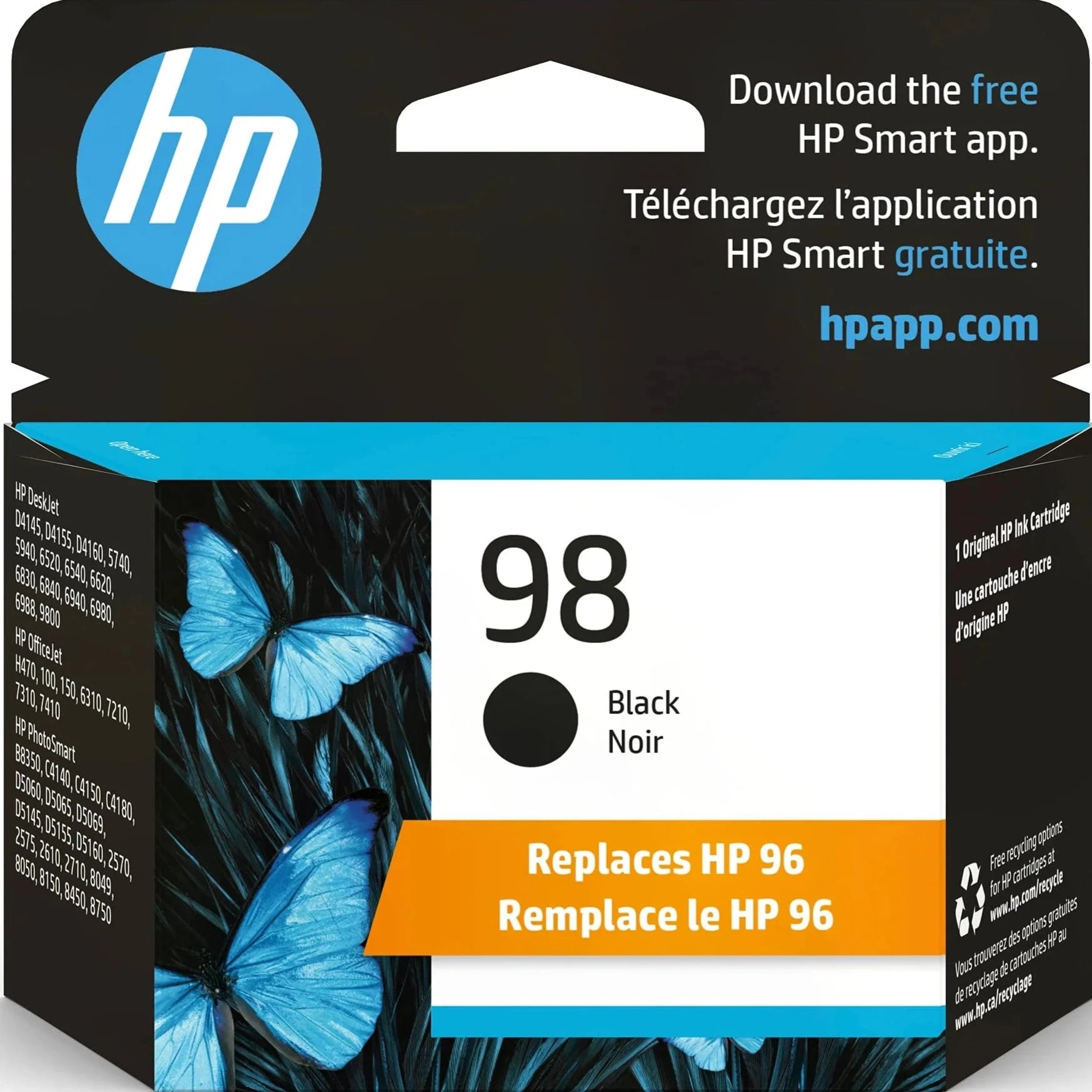 98 HP Black Vivera Ink Cartridge