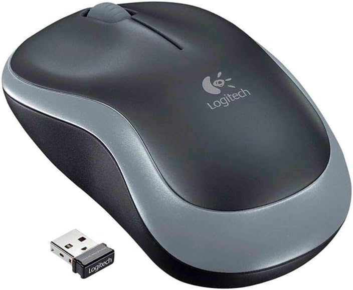 Logitech M185 Wireless Mouse - Grey