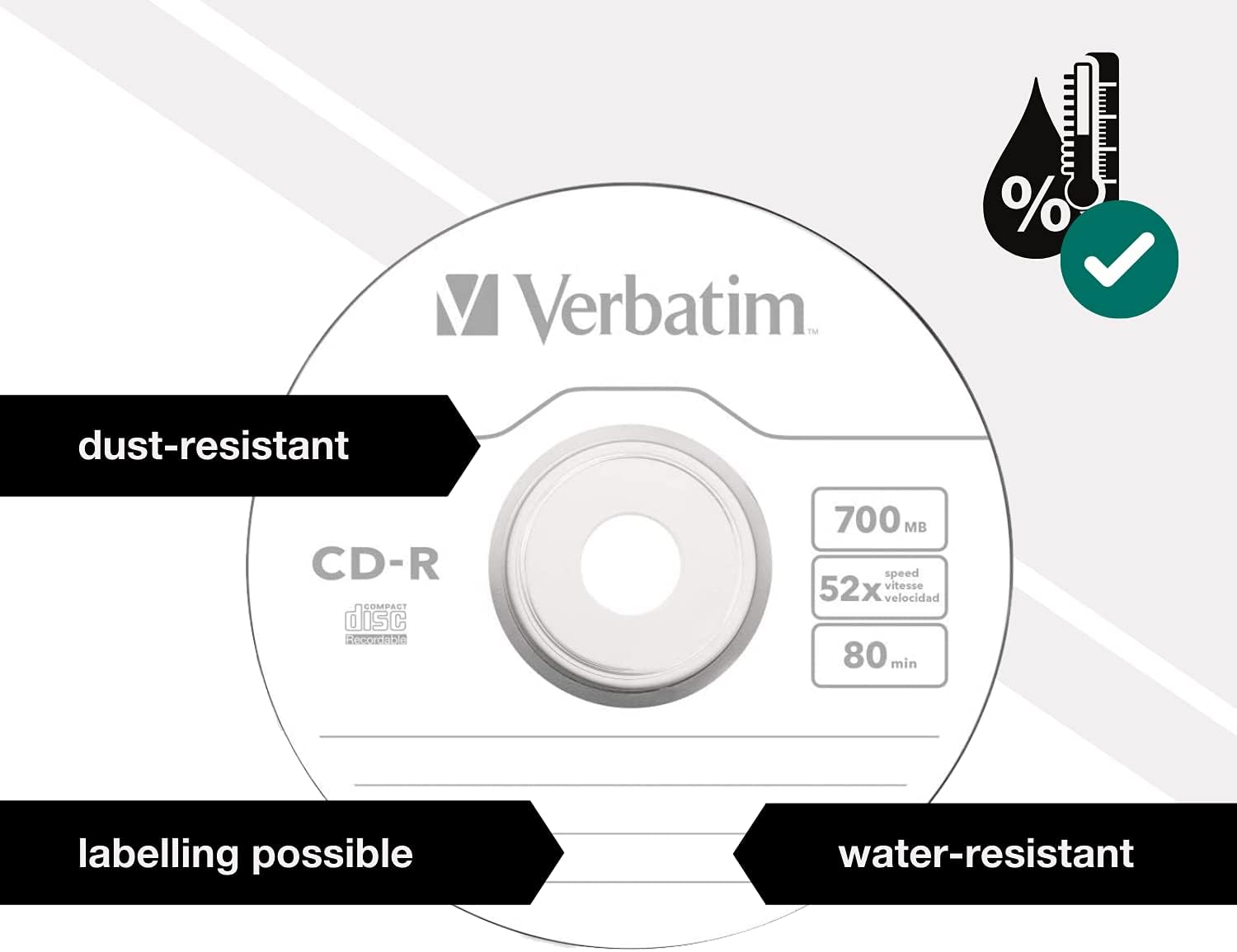 Verbatim CD-R 700MB 52x 25 pack on Spindle