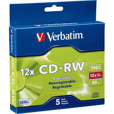 Verbatim CD-RW 700MB 12x 5 pack