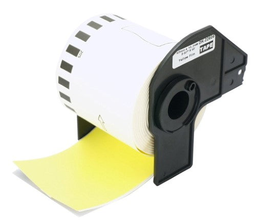 DK22606 Compatible 62mm Continuous Film Black/Yellow for Brother