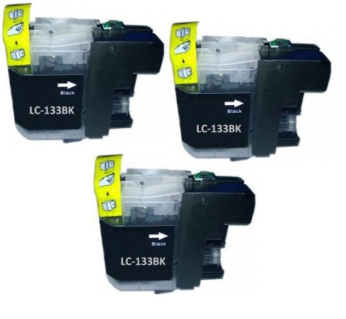 LC133BK Compatible Black Triple Set for Brother