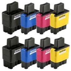 LC47 Compatible Set of 8 Inks for Brother (Bk/C/M/Y x 2 each)