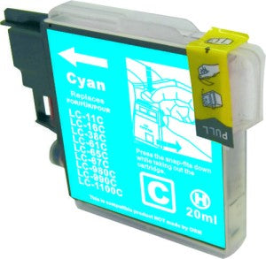 LC67C / LC38C Compatible Cyan Cartridge for Brother