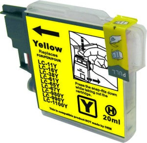 LC67Y / LC38Y Compatible Yellow Cartridge for Brother