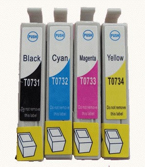 73N Compatible Cartridge Set of 4 (Bk/C/M/Y) for Epson