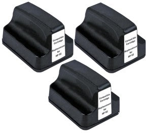 02 Compatible Black Set of 3 for HP