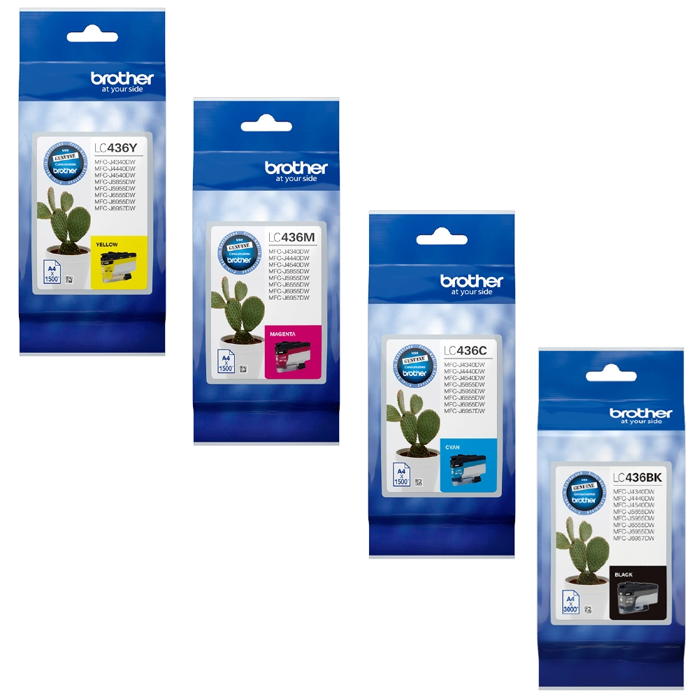 LC436 Brother Set of 4 - BK/C/M/Y Ink Cartridges