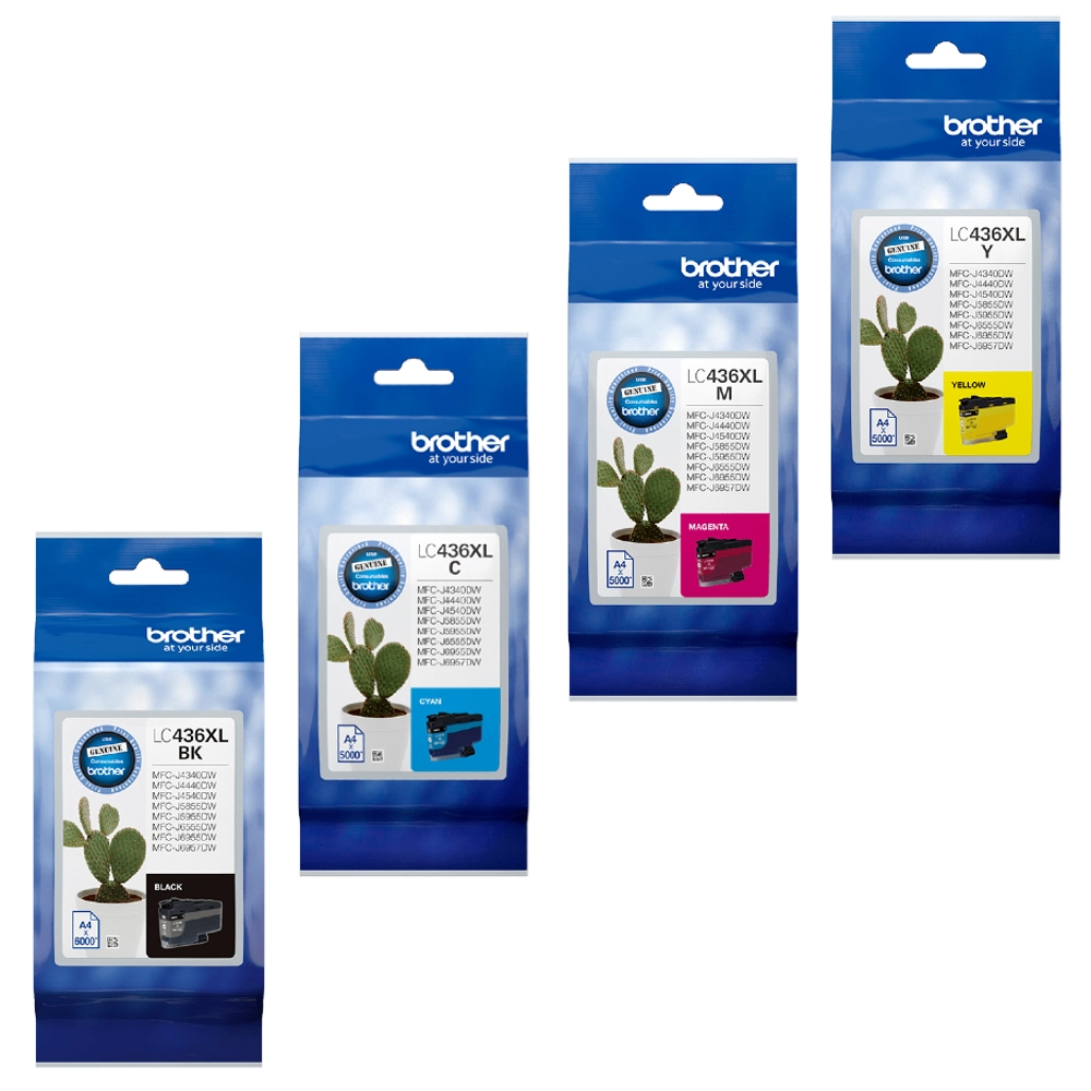 LC436XL Brother High Capacity Set of 4 - BK/C/M/Y Ink Cartridges