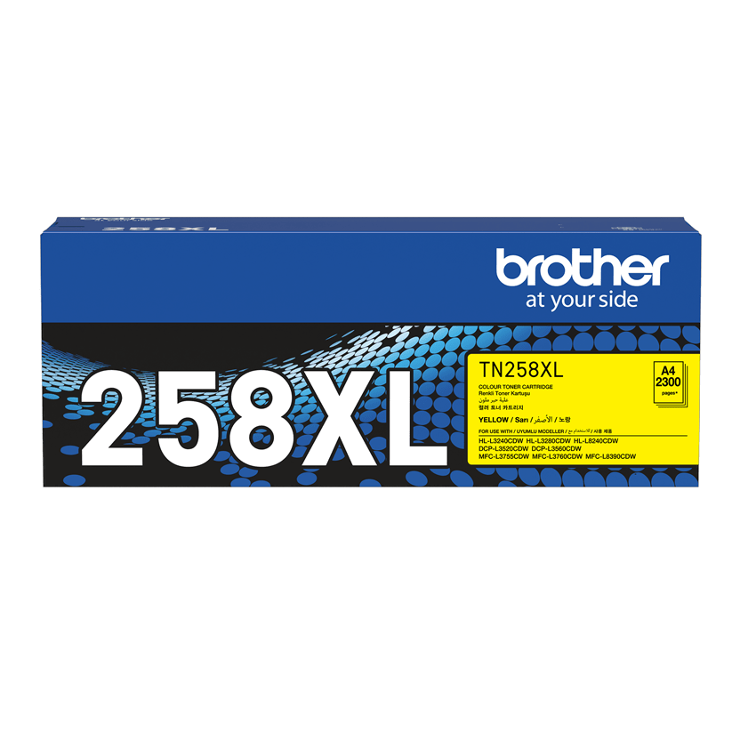 TechWarehouse TN258XLY Brother High Capacity Yellow Toner Brother