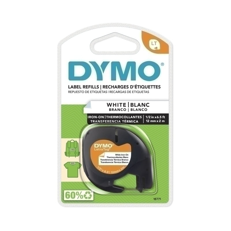 Dymo LetraTag Iron On Fabric Labels 12mm x 2m