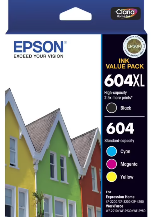 Epson 604XL Black plus 3 Standard Colours Value Pack