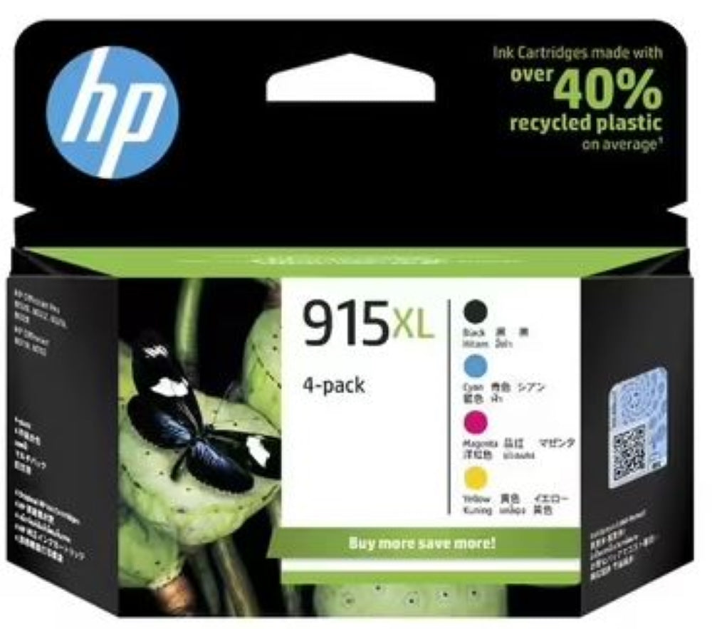 HP 915XL High Capacity Value Pack (Bk/C/M/Y)