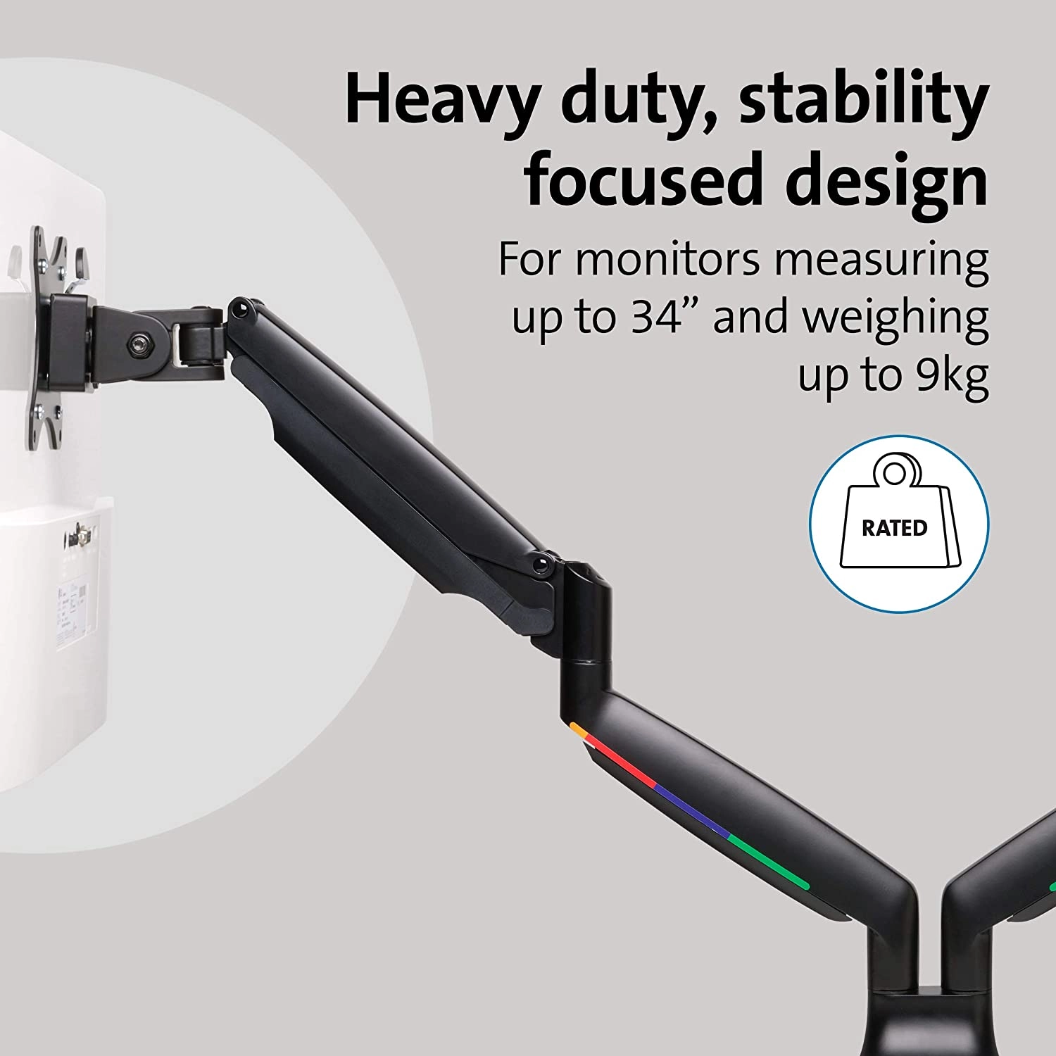 Kensington SmartFit Mounting Arm for Dual Monitor, VESA 75x75 & 100x100