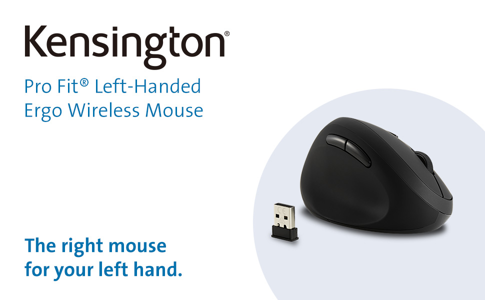 Kensington Pro Fit Left-Handed Ergo Wireless Mouse