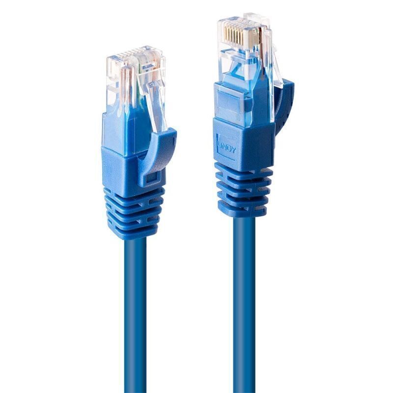 Lindy 5m CAT6 U/UTP Gigabit Network Cable - Blue