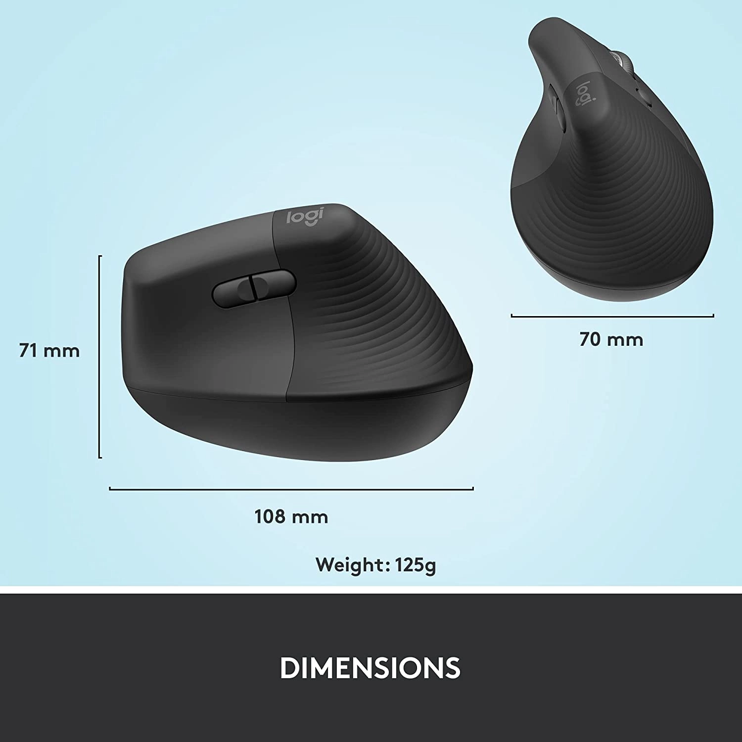 Logitech Lift Vertical Ergonomic Mouse Wireless