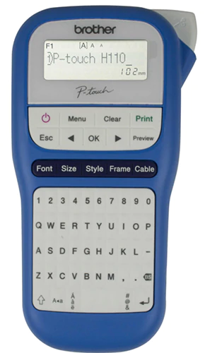 Brother P-Touch PTH110 Label Maker - Blue & White