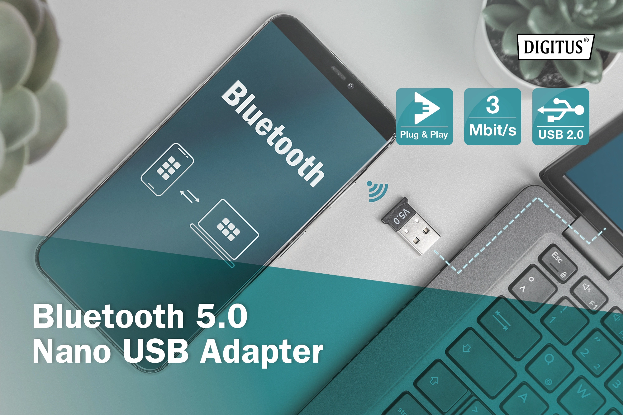 Digitus Bluetooth V5.0 Nano USB Adapter