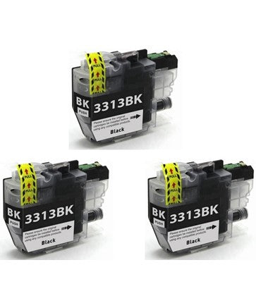 LC3313BK Compatible Brother Black Triple Set