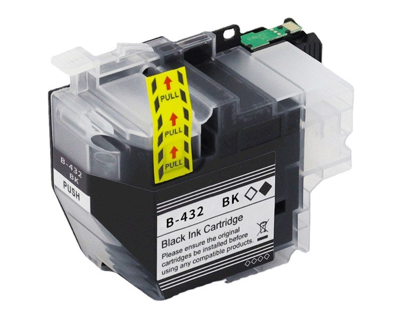 TechWarehouse LC432BK Compatible Black Ink Cartridge for Brother Compatible for Brother