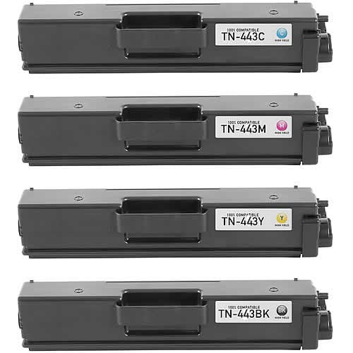 TechWarehouse TN443 Compatible Set of 4 (B/C/M/Y) Compatible for Brother